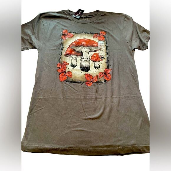 MUSHROOM GRAPHIC TEE SHIRT, MEDIUM - Picture 1 of 4